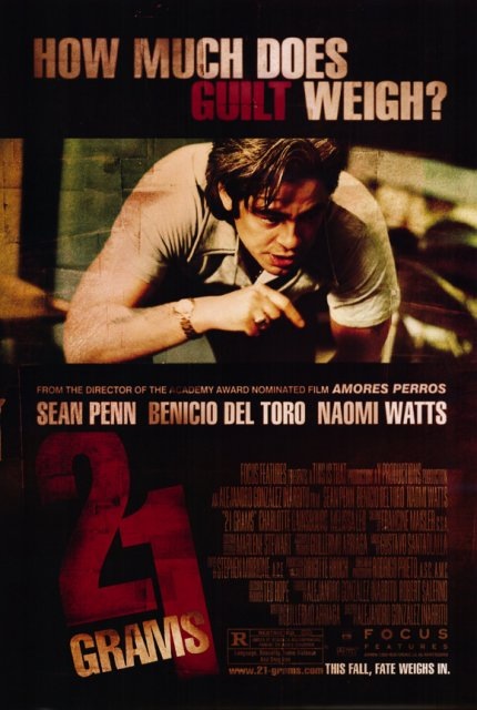 21 Grams - Benicio Del Toro (2003) - Rolled DS Movie Poster
