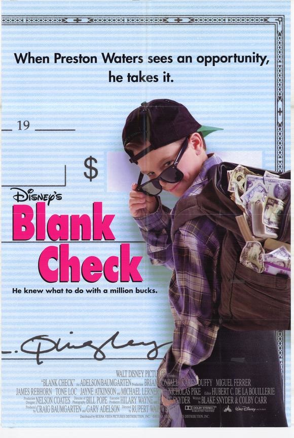 Blank Check (1994) - Rolled DS Movie Poster