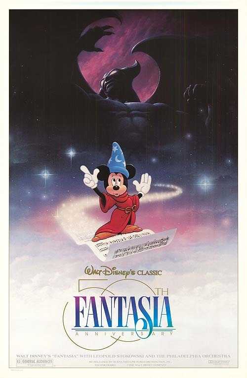 Fantasia - 50th Anniversary (1940) - Rolled DS Movie Poster