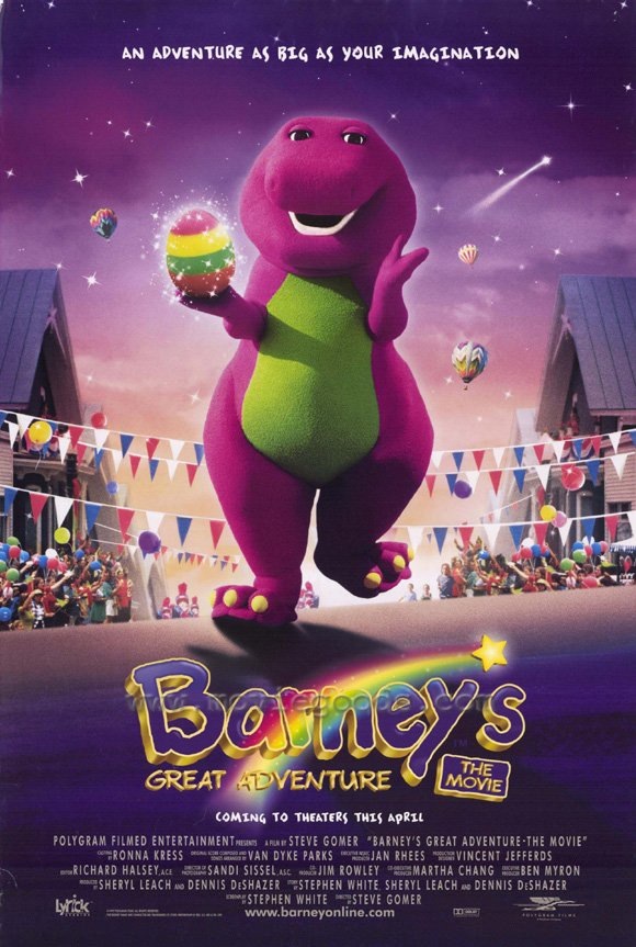 Barney's Great Adventure (1998) - Rolled SS Movie Poster